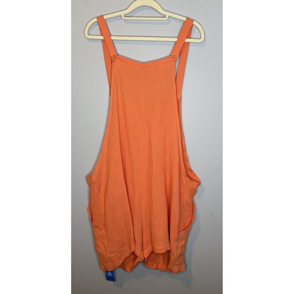 Cupshe XL Orange Square Neck Wide Leg Romper New Extra Large